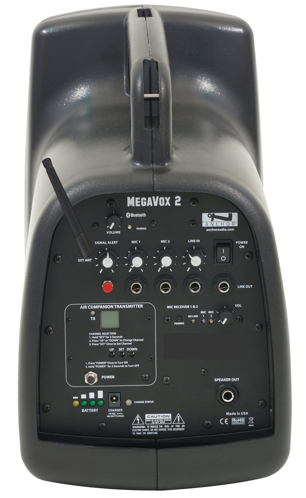 MEGA2-XU2 | MegaVox with built-in Bluetooth, AIR transmitter & dual  wireless mic receiver